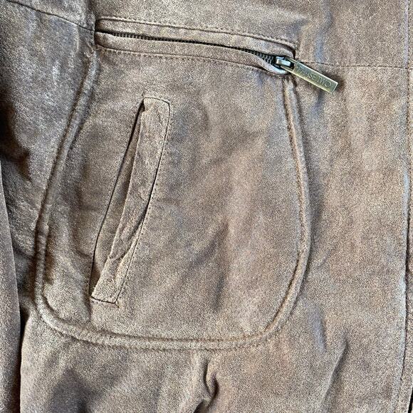 🔥VTG Phase Two Genuine Leather Bomber Aviator Pilot Jacket USA Map Lined Mens - Picture 10 of 16